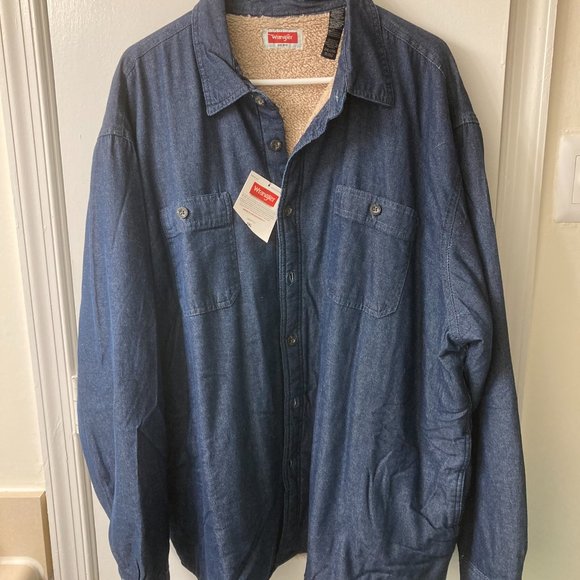 Men's Wrangler button up insulated denim jacket, size 2XL - Picture 5 of 10